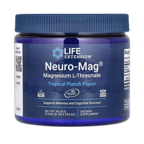 美国 Life extension L苏糖酸镁粉剂 Neuro-Mag 记忆专注补充睡眠