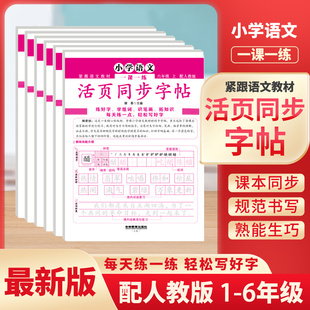 6年级 每天一练 轻松写好字 小学语文一课一练活页同步字帖 配人教版 紧跟语文教材 活页练字帖 一二三四五六年级