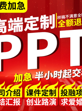 ppt代制作设计美化排版修改定制帮做专业 汇报课件告工作总结述职