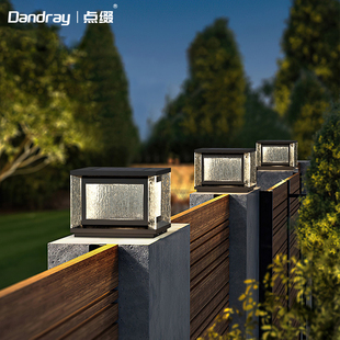 点缀围墙太阳能柱头灯户外防水防锈别墅大门柱子灯景观庭院灯灯具
