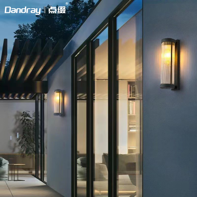 太阳能户外壁灯防水别墅庭院灯门前灯入户灯露台复古外墙室外壁灯
