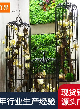 百界加粗铁艺鸟笼婚庆道具装饰花架家居橱窗摆件摄影道具园林花艺