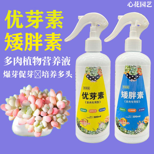 优芽素矮胖素多肉专用爆芽素促生长营养液促侧芽花通用发芽矮胖素