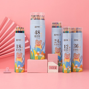 绘画文具彩色铅笔加工 油性彩铅儿童用品桶装