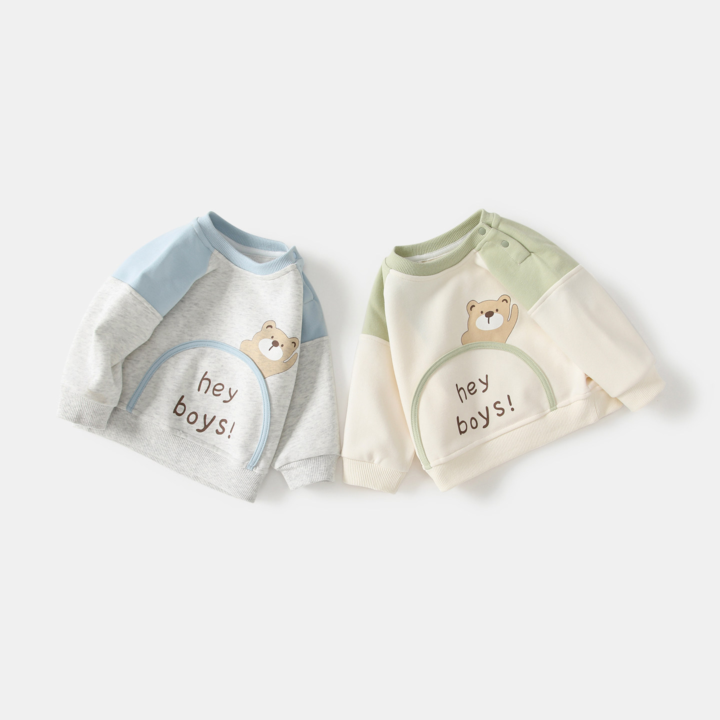 宝宝卫衣套装2026新款婴儿春装洋气长袖上衣套头衫男童春秋季衣服