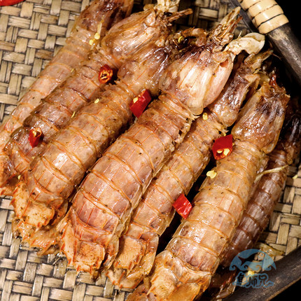 舟山鲜活超大皮皮虾即食零食鲜活海鲜熟食椒盐香辣富贵虾琵琶虾蛄