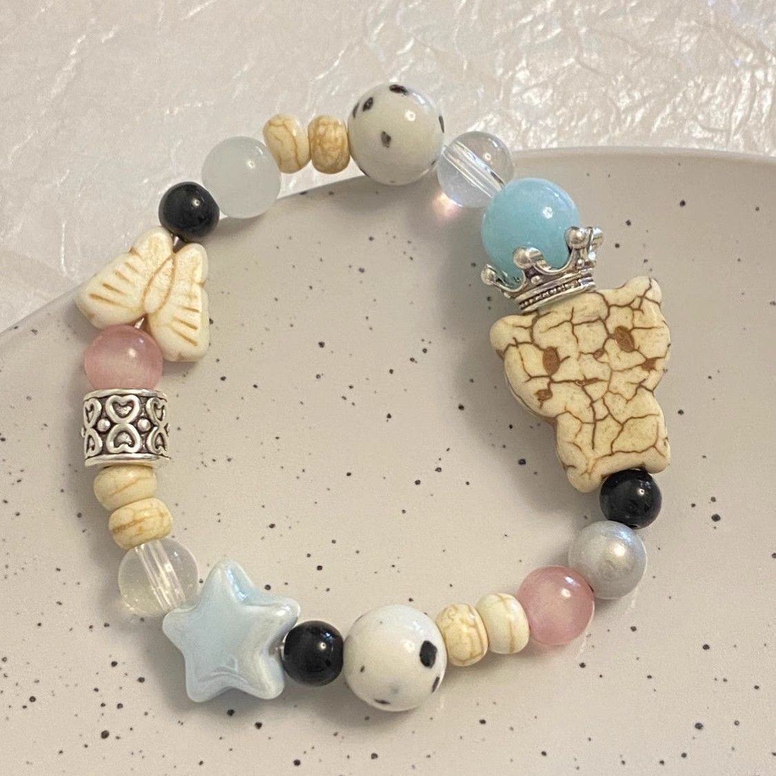 可爱陶瓷星星马卡龙小狗猫猫教