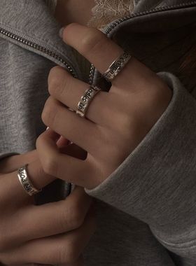 不规则小众调节指环开口戒指