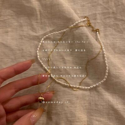 高级设计感小众叠戴颈链锁骨链