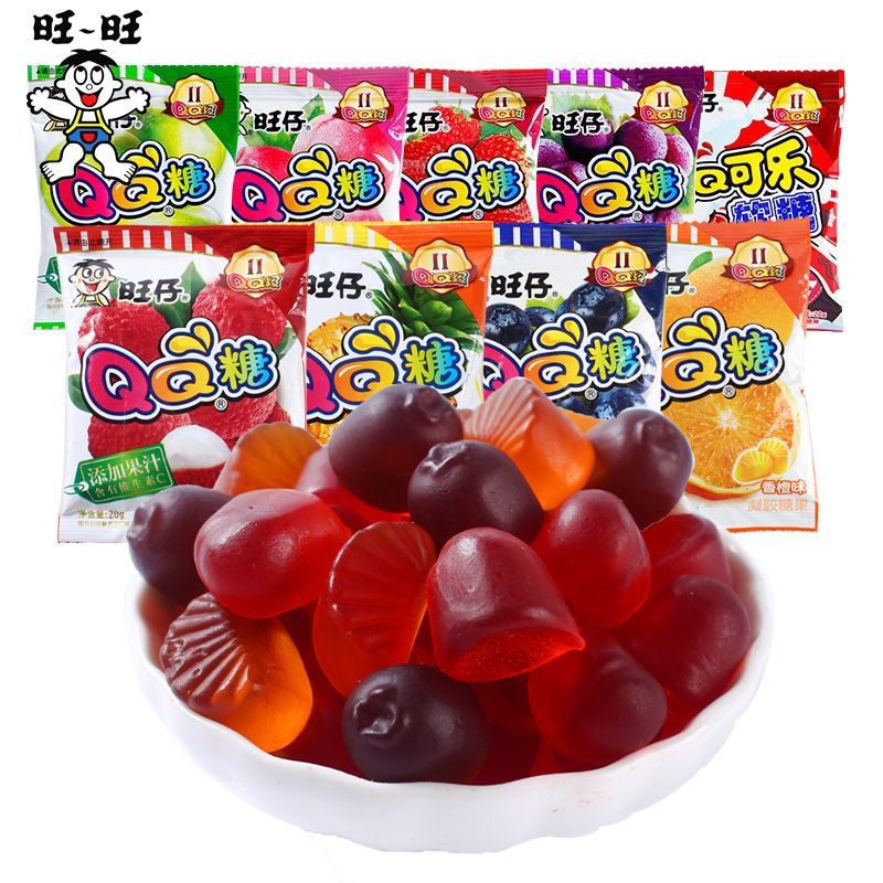 旺仔QQ糖旺旺休闲橡皮糖整箱软糖独立小包装