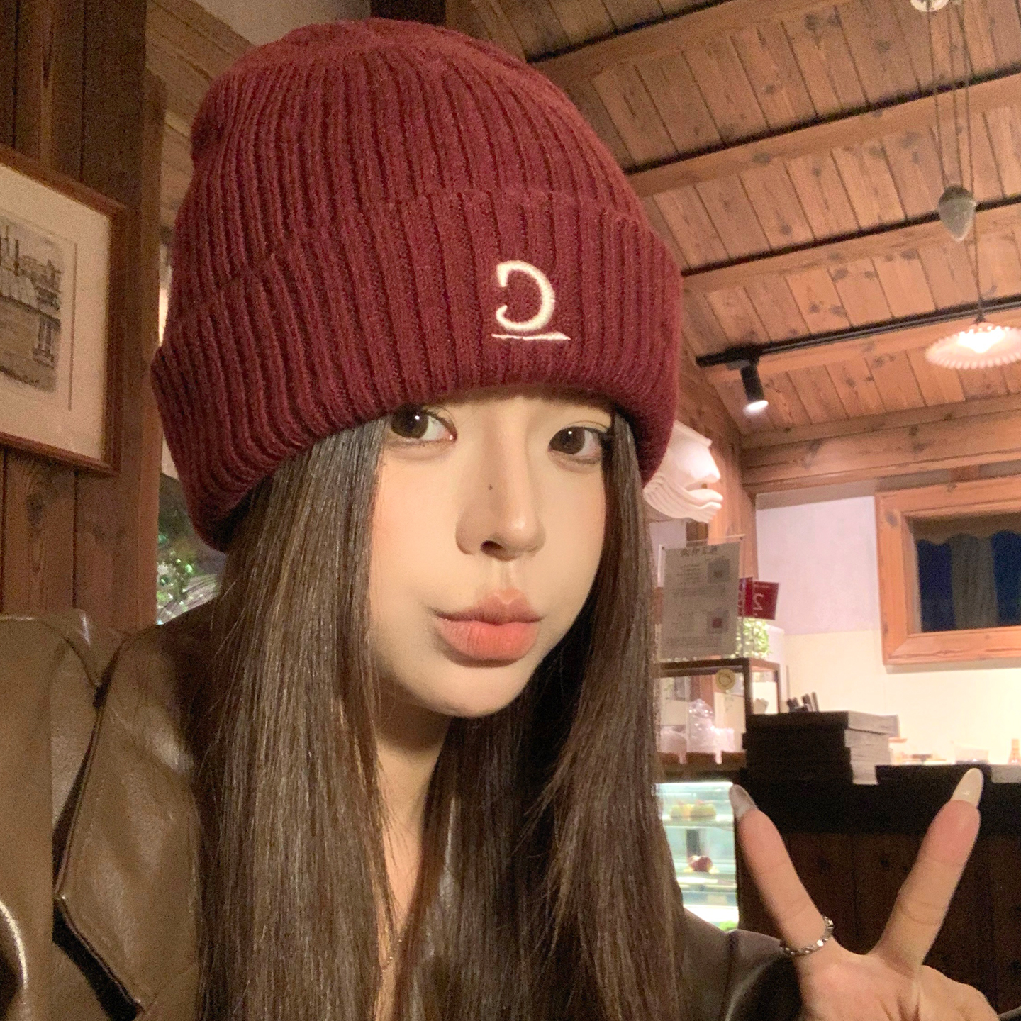 显脸小针织帽毛线帽大头围保暖