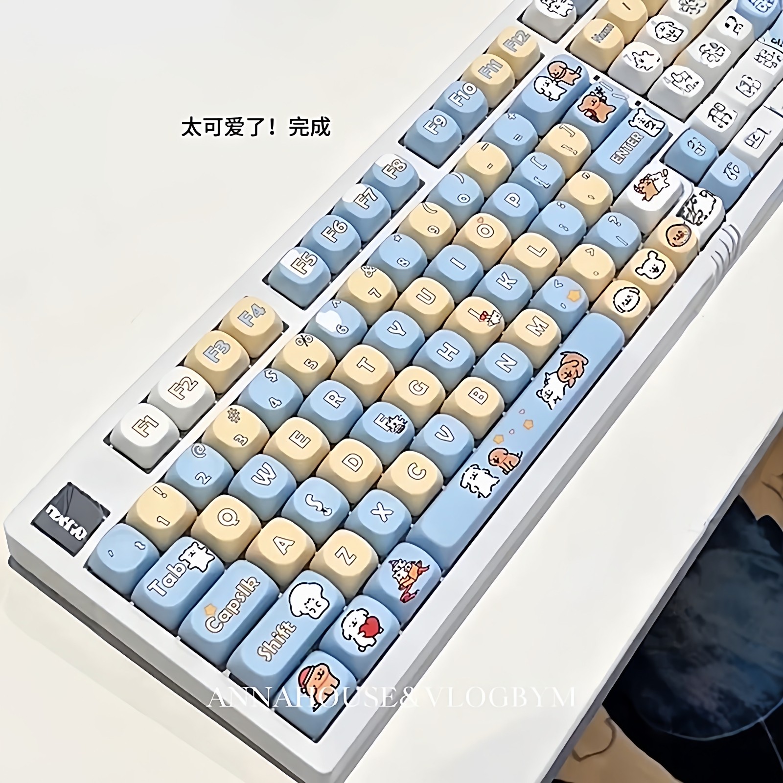 线条小狗键帽moa高度大键帽图片