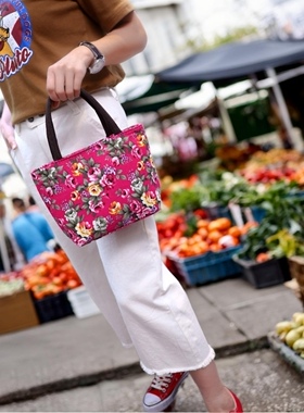 韩国小众设计感手提包女2026新款时尚百搭单肩包手提包帆布包