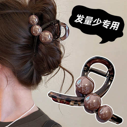 适合发量少的圆珠抓夹中号