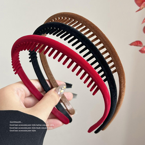 头箍植绒简约发箍高级感压发防滑