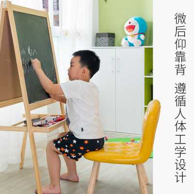 简域实木儿童椅宝宝椅矮凳幼儿园写字椅学习小椅子家用靠背沙发椅