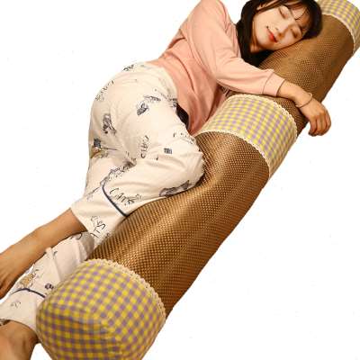 夏季清凉圆柱抱枕床头靠垫长条枕凉席床上长型枕头抱着睡觉女夹腿