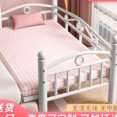 儿童拼接床带护栏边床加宽简易宝宝拼接铁床婴儿床带围栏铁艺烤漆