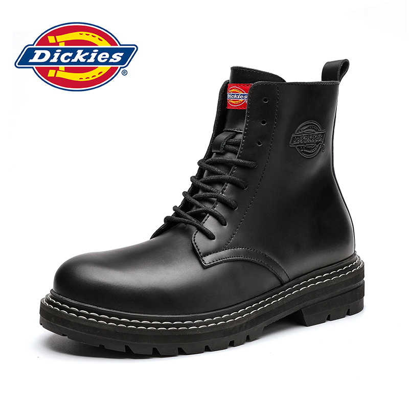 Dickies马丁靴男黑色工装皮鞋男
