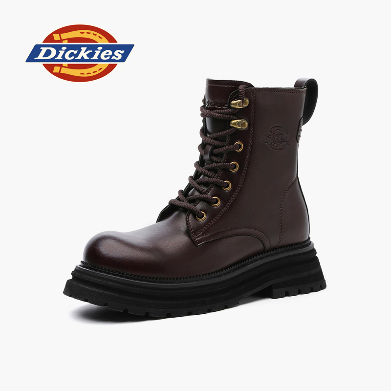 Dickies马丁靴女鞋厚底增高皮鞋
