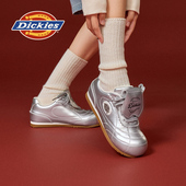运动百搭潮鞋 Dickies女鞋 女 秋季 银色芭蕾风休闲鞋 德训鞋 2025新款