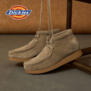 Dickies工装靴男鞋2025秋冬季新款复古商务休闲鞋高帮马丁靴单鞋