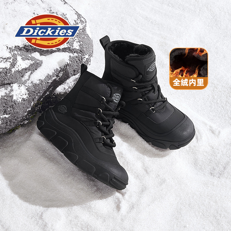 Dickies防滑雪地靴加绒加厚棉鞋