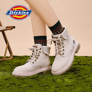 Dickies女鞋2026春秋新款马丁靴女甜酷潮流短靴女厚底增高靴子女