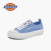低帮平底配裙板鞋 Dickies帆布鞋 新款 女鞋 女牛仔蓝休闲鞋 2026春季