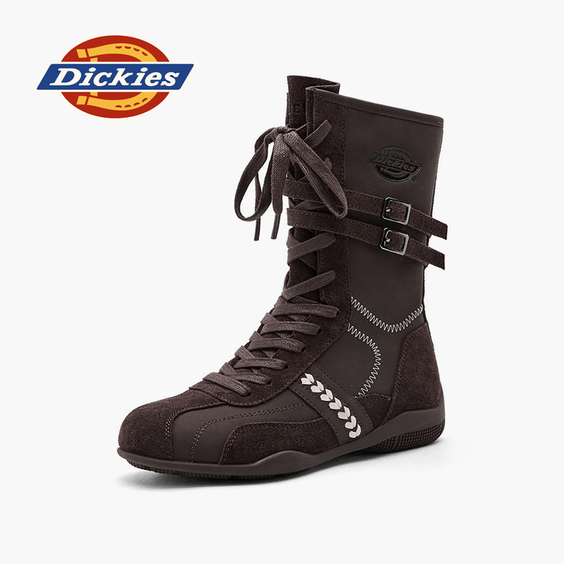 Dickies骑士拳击靴女复古中筒靴