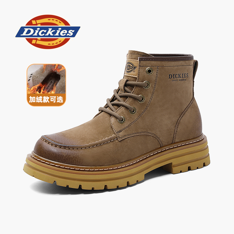 Dickies马丁靴厚底加绒保暖短靴