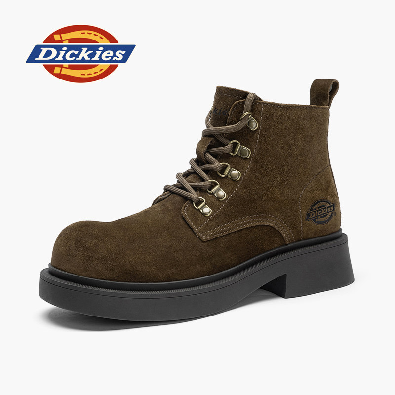 Dickies大头马丁靴男2025年冬季新款英伦反绒皮靴真皮工装短靴子,流行男鞋,马丁靴,淘宝优惠券,粉丝福利购,淘宝优惠卷