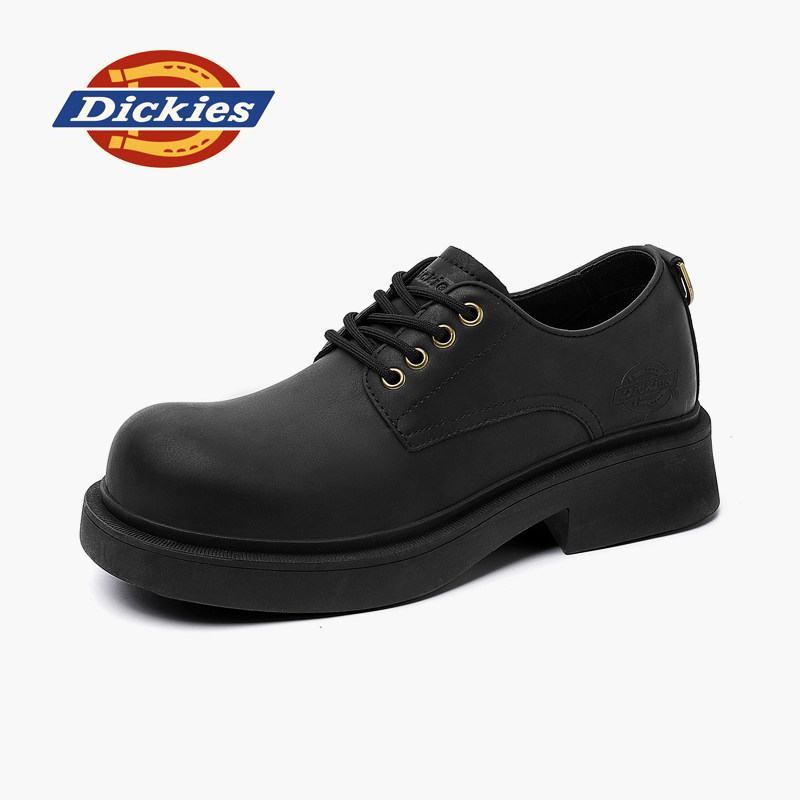 Dickies德比鞋休闲皮鞋男2026春季美式厚底增高情侣款工装大头鞋
