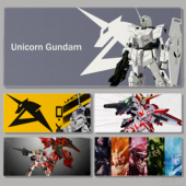 动漫U.C.纪元 高达机动战士独角兽鼠标垫超大电脑桌垫定制学生防滑