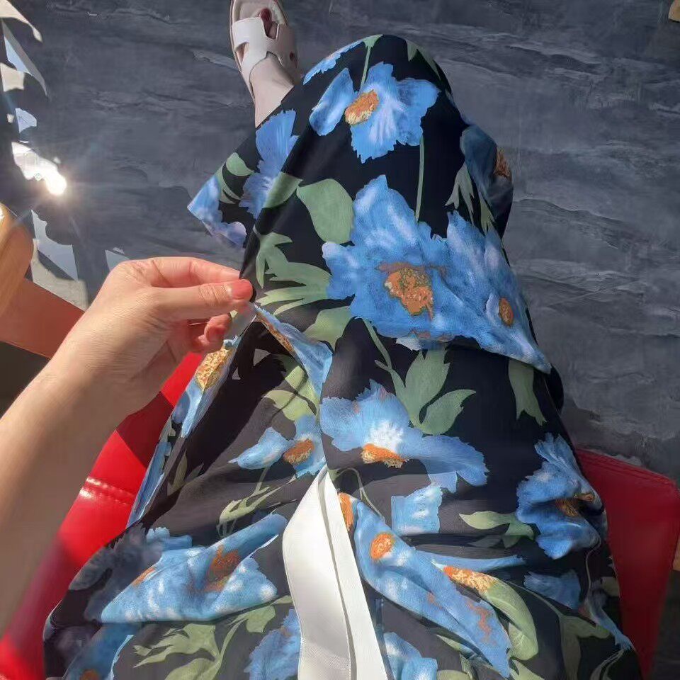 黑色睡裤女长裤遛弯裤棉绸裤子