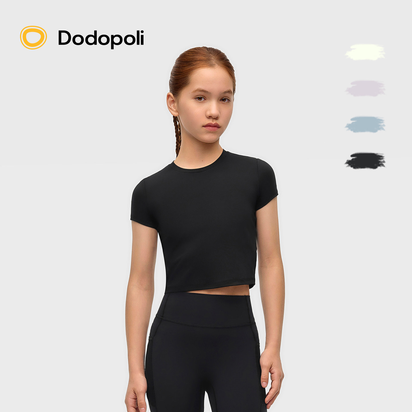 Dodopoli【云朵绵】女童运动速干衣T恤吸湿户外清爽中大儿童短袖