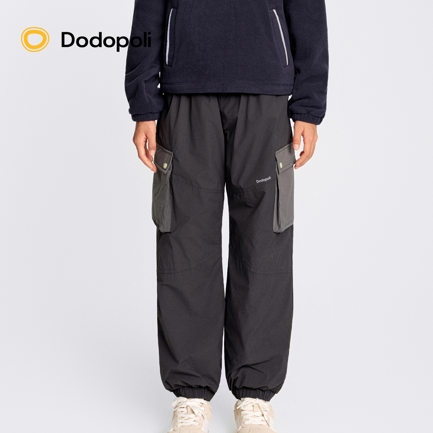 Dodopoli儿童户外运动长裤男女防泼水科技棉保暖抗静电冬休闲裤子