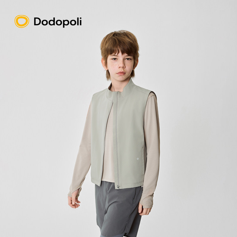 Dodopoli儿童高尔夫运动马甲防晒吸汗透气抗菌春季男女童背心外套