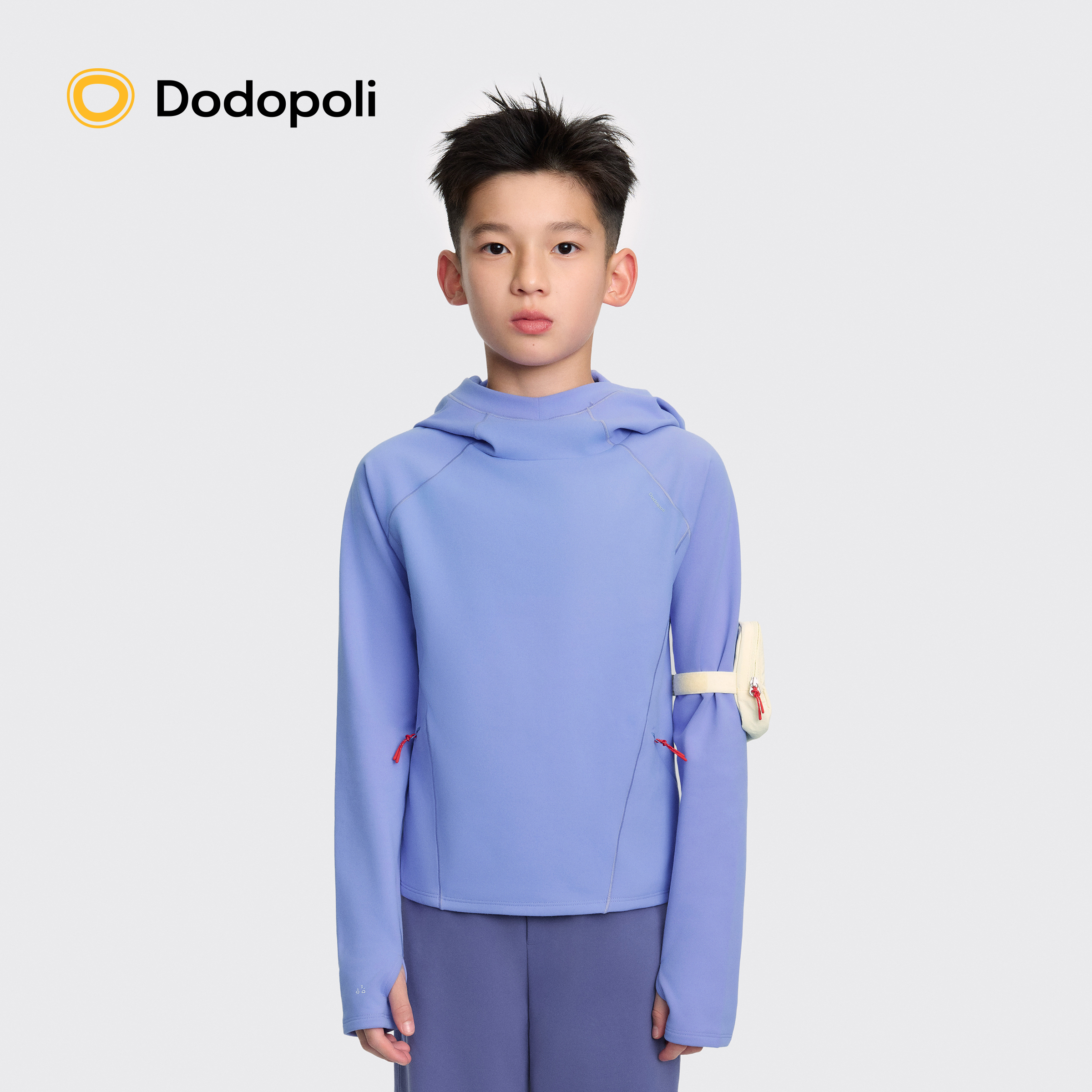 Dodopoli儿童畅跑运动卫衣长袖T恤吸湿排汗导湿男女秋季连帽上衣