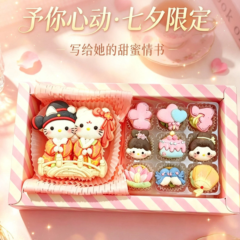 女神节韩式迷你马卡龙甜点甜品礼盒生日胖饼干蛋糕礼物下午茶零食