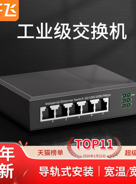 导轨式工业交换机5口/8口 工业级2光4电环网百兆/千兆 PoE供电SFP光口 12V/24V/48V宽压 以太网防雷POE交换机