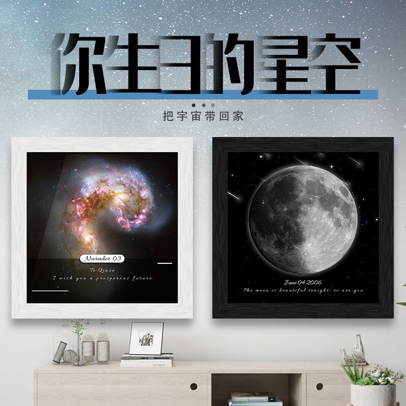 2023moon你出生那天的月亮生日礼物月球相框月相七夕定制送女生男使用感如何?