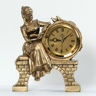 新欧式座钟客厅家用台钟台式时钟钟表摆件闹钟桌面女童卧室小型品