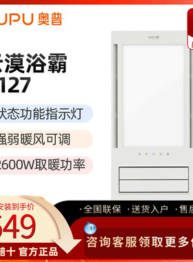 奥普暖风机浴霸强弱风暖2600W