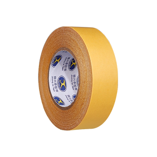 网格布基双面胶带高粘度强力不留胶无痕易撕不留痕车用超粘婚庆红地毯拼接地垫防滑垫地板革固定墙面黄色胶带