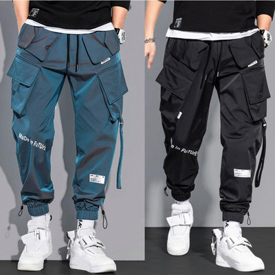 Men&#39;s Cargo Pants Fashion Hip Hop Multi-pocket Trous