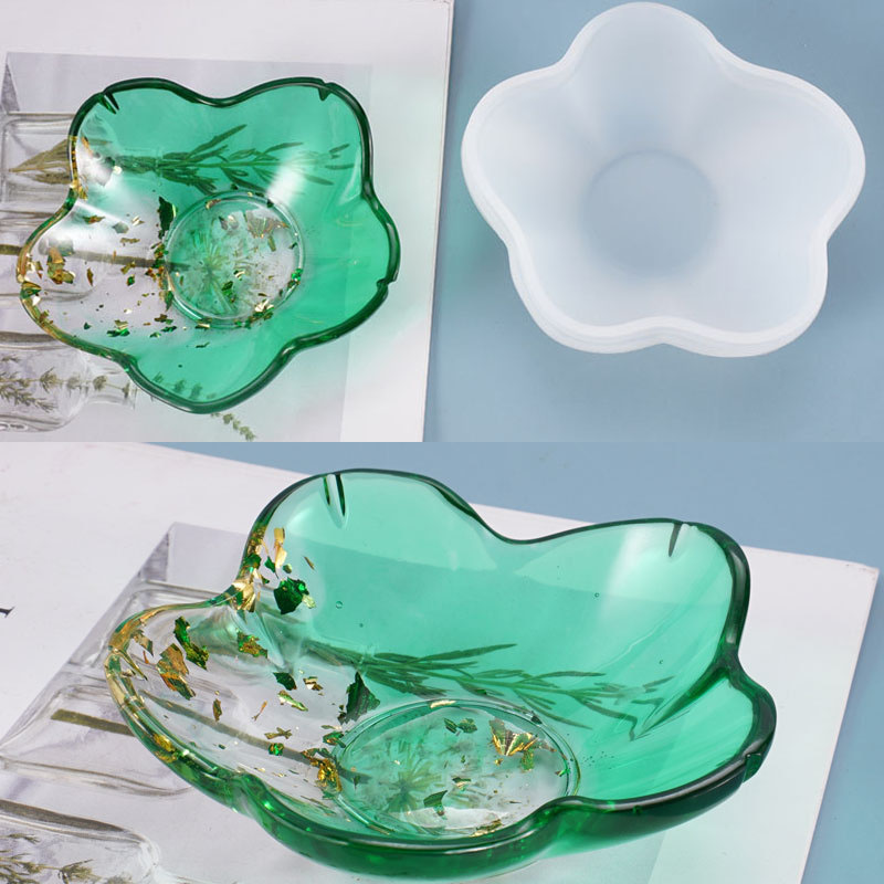 Flower Bowl Plate Resin Mold for DIY Craft Art Silicone Moul