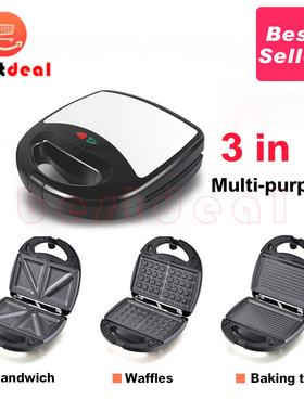 3 in 1 bread breakfast Machine Panino Toaster Sandwich Maker