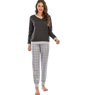 Pajamas set Sleepwear Women pyjamas ladies Loose tops+pants