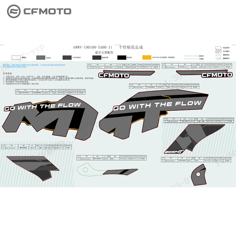 CFMOTO摩托车原厂配件春风800MT探险版全车贴花CF800-5贴纸拉花-封面